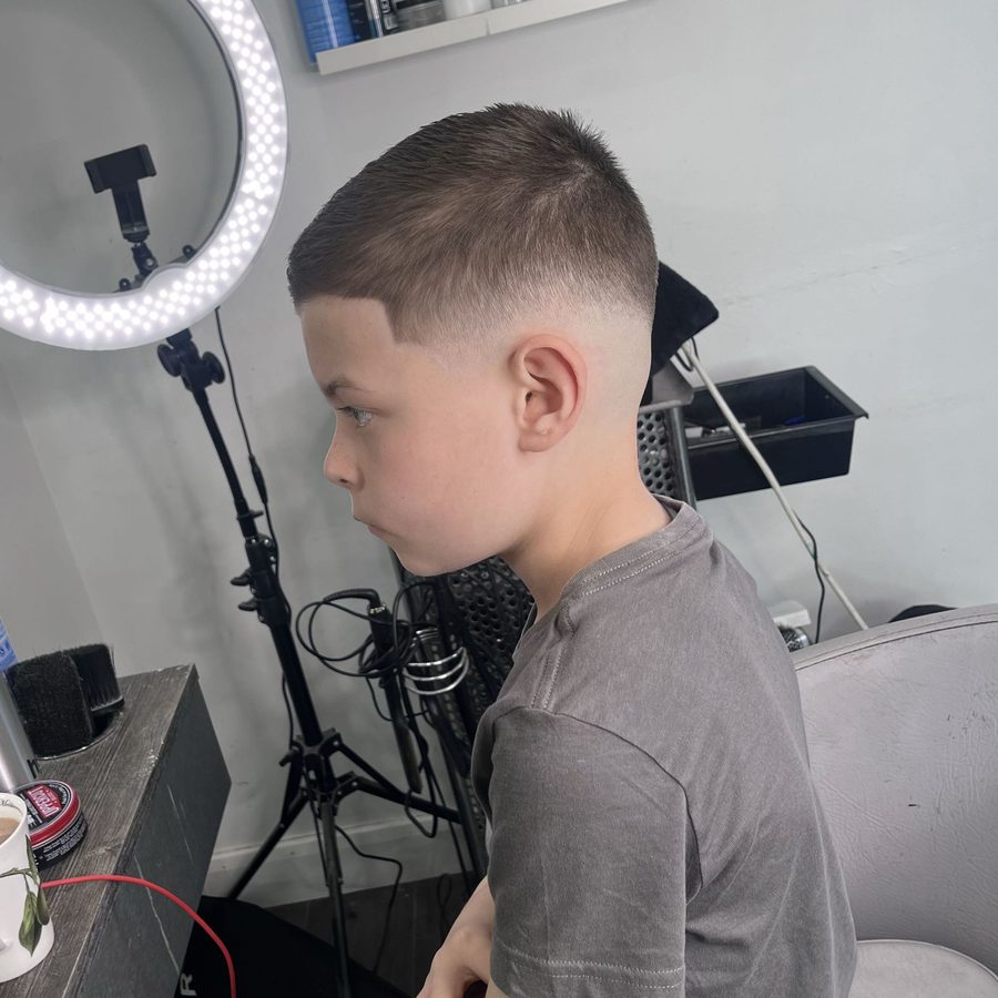Skin fade with detailed blend by Ryan Styles